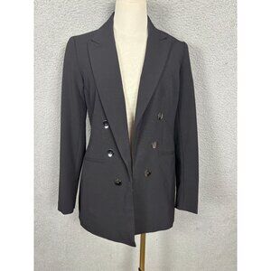 Bar III Women's Black Faux Double-Breasted Boyfriend Jacket/Blazer Size XS NWT's